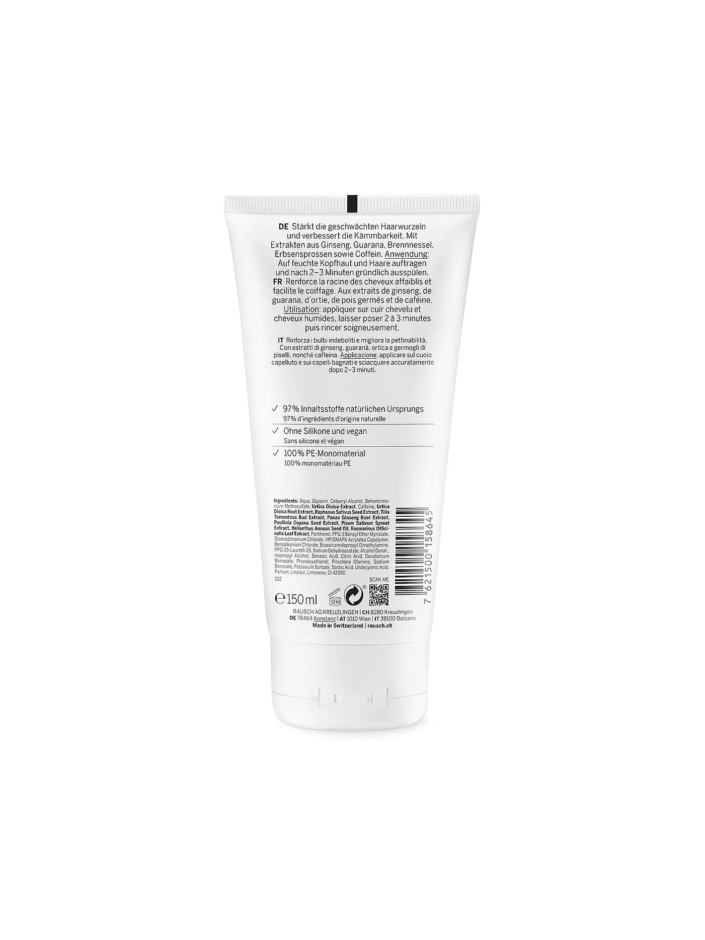 RAUSCH | Sensitive-Conditioner mit Herzsamen 150ml | keine Farbe